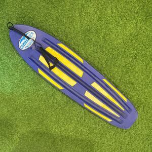 Commander Snowdeck Blue Snow Skate Sliding Board Sled Snowskate Deck Nose Rope